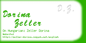 dorina zeller business card